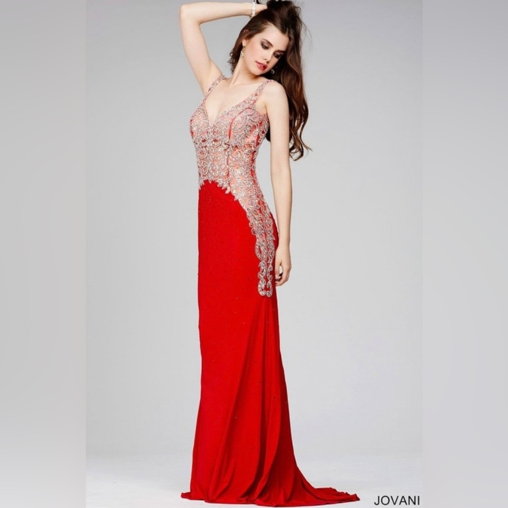 Jovani red prom dress